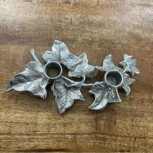 Wilton pewter holly leaf petite candle holder